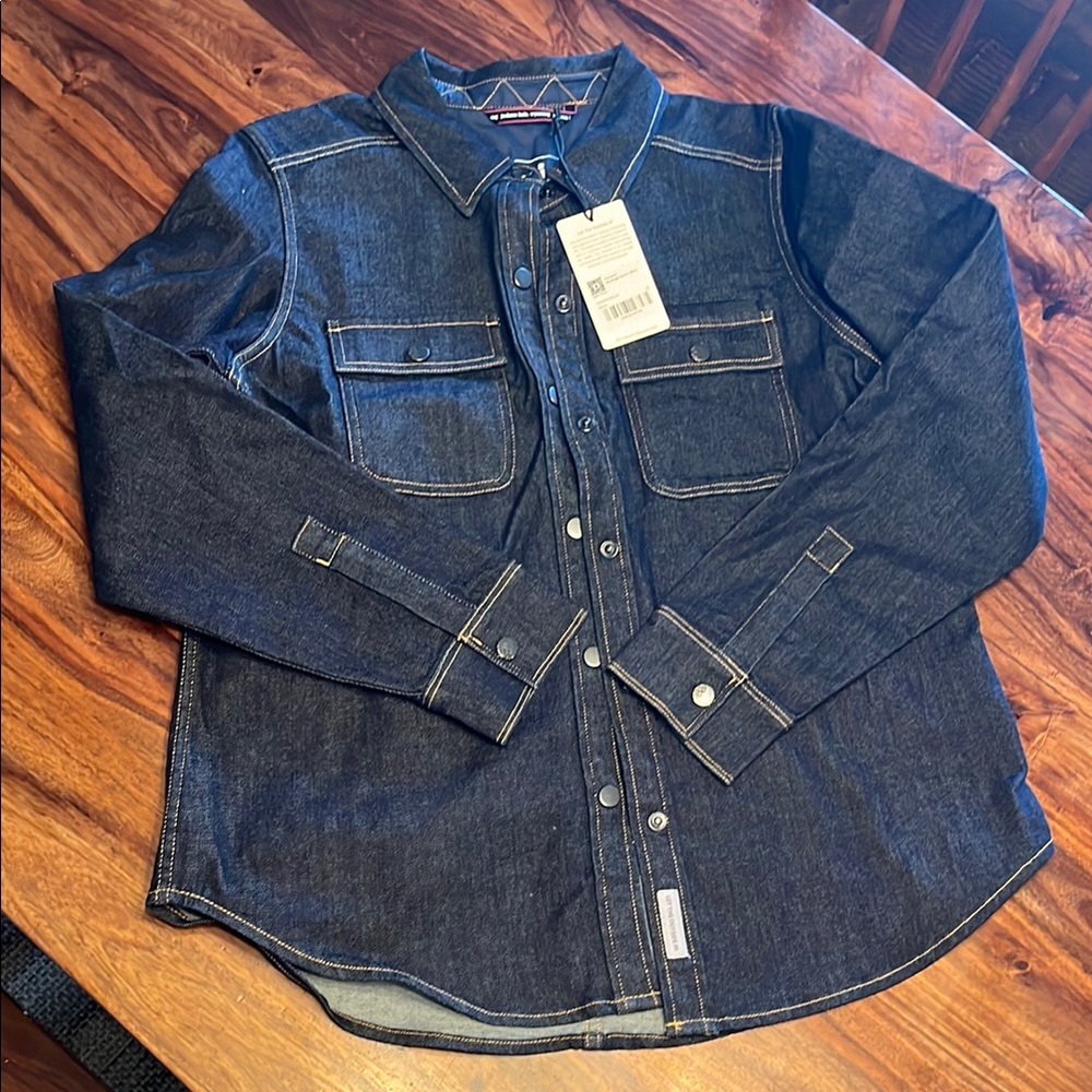 Stio Dark Denim Button-Up Shirt